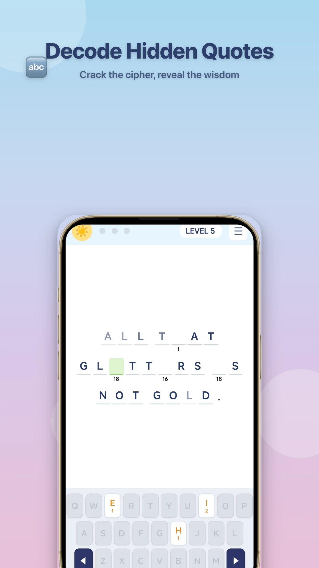 Cryptogram Puzzle: Word Decode screenshot
