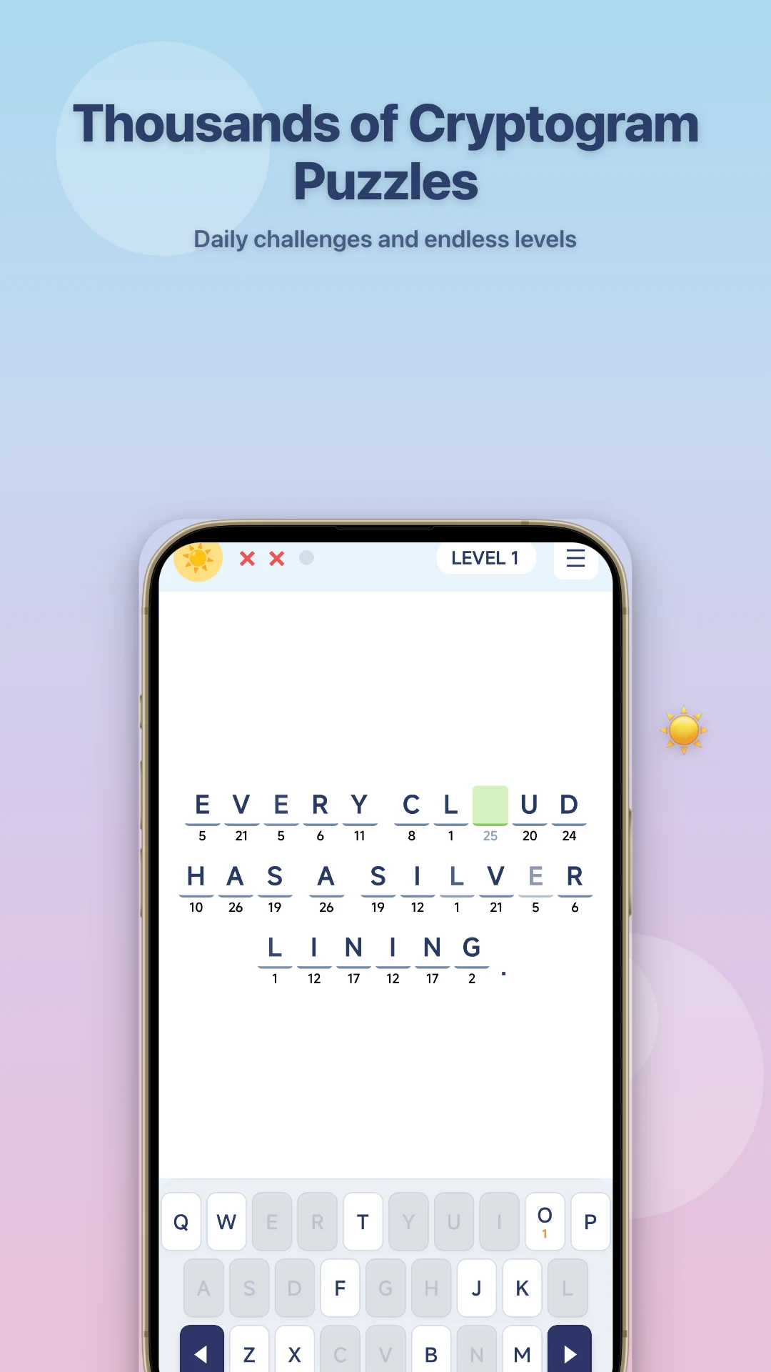 Cryptogram Puzzle: Word Decode screenshot